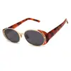 Colección de Gafas de Sol de Metal, Nuevo Estilo de Alta Gama para Mujer, Moda Personalizada Fotografía Callejera, Gafas de Sol Lisas Ojo de Gato Anti-UV para Hombre
