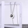 Collar de acero inoxidable de moda para hombres y mujeres cadena de suéter Sansheng III tres anillos anillo de acero inoxidable anillo entrelazado venta al por mayor