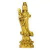 Decoración de estatua de Buda Guanyin de latón talla de latón personaje de latón artesanías metálicas decoración del hogar