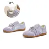 Zapatillas de Entrenamiento Alemanas de Cuero Genuino para Mujer 2026 Cordones de Colores Versátiles Zapatos Casuales Zapatos para Mujer que Aumentan la Altura Puntera Redonda Zapatillas de Entrenamiento Alemanas para Mujer