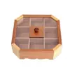 Caja de Madera para Frutos Secos y Frutos Secos Doméstica Dividida con Tapa Caja de Dulces Jiugongge de Madera Caja de Snacks Dulces de Melón Caja de Snacks