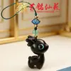Cadena para Teléfono de Ciervo Artesanal con Colgante de Llavero de Ciervo de Sándalo para Llaves de Coche, Lindo Regalo Creativo para Hombres y Mujeres