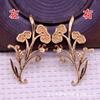 60790 Cobre Novo Estilo Chinês Artesanal DIY Acessórios Básicos Enfeites com Base de Madrepérola Acessórios de Cabelo Materiais Hanfu 29*52mm