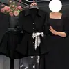 Lenço de Seda Estampado Elegante Estilo Europeu e Americano Transfronteiriço Estilo Comuter para Camisa Tie para Mulheres com Gola Reversível e Design de Ajuste na Cintura