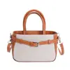 Bolso Bandolera de Hombro para Mujer 2025 Nuevo de Moda Retro Textura Diaria para el Trabajo y el Viaje con Bloques de Color Simples
