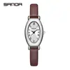 Reloj de Mujer Ofns Más Vendido de Alto Valor, Elegante Reloj de Cuarzo Ovalado Retro para Mujer con Esfera de Nácar, Pequeño Reloj Verde Impermeable