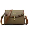 2024 Bolsos Nuevos Moda Femenina Bolsos Pequeños Bolsos Cruzados Primavera y Verano Bolsos de Hombro de Cuero Suave Bolsos de Mujer Bolsos de Hombro