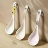 Cuchara de Sopa de Melamina con Estampado Lindo de Colina Cuchara para Comer en Casa Cuchara Resistente a Caídas Duradera Mango Creativo Vajilla Cuchara para Sopa y Gachas