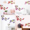 LD94164-LD94166 Estilo Chino Flores de Ciruelo Pájaros Pared de Fondo para TV Decoración de Habitación Pegatinas de Pared Autoadhesivas