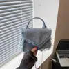 Bolso de Cadena de Mezclilla de Alta Apariencia, Nuevo Estilo Coreano, Casual y a la Moda, Ligero, Sencillo, Lindo, Bolso Portátil para Salir