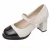 Sapatos Mary Jane Versáteis e Modernos para Mulheres 2026 Estilo Francês Mais Vendidos Salto Bloco Tira no Tornozelo Salto Alto Baixo