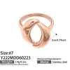 Anillo Geométrico Exagerado Hueco Irregular Brillante Estilo Ins Europeo y Americano Anillo de Acero Inoxidable Diseño de Nicho Francés para Mujer