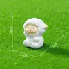 Paisaje en miniatura con lindas figuritas de ovejas, decoración de jardín DIY, accesorios colgantes de bolsa sorpresa, pequeños adornos para coche o escritorio