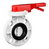 Rongsheng Válvula Borboleta Branca Upvc Braçadeira Tipo Manípulo Válvula Gaveta para Tubo de PVC Válvula Química Acessórios de Interruptor para Tubo de Água Dn50