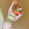 Chaveiro Pingente Dourado Moda Criativa Hambúrguer Pizza Exquisito Ouro Puro 999 Chaveiro de Carro Decoração de Bolsa