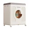 Cesta de almacenamiento de plástico para el hogar estilo japonés con tapa abatible, multifuncional, con ruedas, para doblar y guardar ropa, gran capacidad
