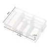 Caja de Almacenamiento de Plástico Transparente Fija de 6/10/12/24/28 Compartimentos Caja de Organización de Clasificación para Joyería, Aretes, Collares