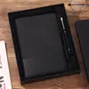 Fabricante Venta al por mayor A5 Cuaderno de Cuero Suave Set de Papelería Caja de Regalo Bloc de Notas para Registro de Reuniones de Oficina Cuaderno A5