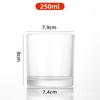 Vaso de Vidrio Grueso Simple para Velas Vaso de Vidrio Transparente para Velas Vaso para Velas de Aromaterapia DIY Adornos para Portavelas de Dormitorio
