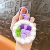 Llavero Colgante Tejido a Crochet Hecho a Mano de Venta Caliente Transfronteriza, Cadena de Llavero Realista de Pastel de Comida, Accesorio para Bolsa, Pequeño Regalo
