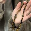 Pulsera de Piedra Ojo de Tigre Natural Pulsera Lúcida China Vintage Nicho con Cuentas Joyería para Mujer Pulsera Regalo para Pareja