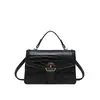 Bolso de mano cuadrado pequeño con estampado de cocodrilo, nuevo estilo transfronterizo, tacto de alta gama, moda retro, bolso de un solo hombro, bolso cruzado versátil de lujo ligero