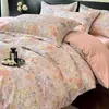 Juego de Cuatro Piezas 100% Algodón Peinado, Funda de Edredón Individual Engrosada, Ropa de Cama para Dormitorio de Estudiantes, Juego de Tres Piezas de Sábana Ajustable
