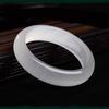 Pulseira de Jade Cor Esmeralda de Rocha de Quartzo Branco Gelo Pulseira de Calcedônia Branca Pulseira Feminina Fornecimento ao Vivo Presente Atacado