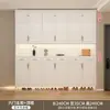 Zapatero de madera maciza para el recibidor, mueble de almacenamiento con compartimentos integrados de gran capacidad para la sala de estar, colocado contra la pared