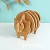 Esterilla Aislante Térmico de Animales de Bambú Creativa Impermeable a Prueba de Aceite Antideslizante Esterilla Aislante Térmico Esterilla para Tazones Cocina Hogar Anti-quemaduras Esterilla para Sartenes Posavasos