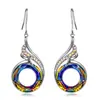Europeu e americano Shijia criativo novos brincos de moda cross-border colorido cristal fênix brincos estilo étnico jóias pássaro morto-vivo