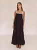 Vestido de alça transpassado com cores contrastantes, simples, fashion e estiloso, novidade de primavera e verão 2024 da Amazon,