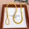 Cuerda Trenzada Tienda de Oro Mismo Estilo Cuerda Trenzada Cuerda de Alto Nivel Cuerda de Collar Avanzada con Colgante de Oro Arena Lanyard Unisex