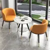 Conjunto de Mesa de Chá Pequena e Cadeiras para Varanda, Casual e Luxuoso, Celebridade da Internet, Uma Mesa e Duas Cadeiras, Área de Descanso, Combinação de Mesa e Cadeiras para Recepção e Negociação