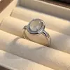 Anéis Estilo Coreano para Mulheres, Design de Nicho, Anel de Fantasma Retrô, Estilo Coreano, Simples e Moderno, Anel para Dedo Indicador Cravejado com Pedra Atacado