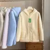 ¡Pequeño calentador de otoño e invierno! Estilo pareja más terciopelo engrosado ligero doble cara forro polar con capucha abrigo cálido chaqueta top