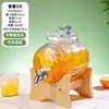Botella de vidrio para licor infusionado con grifo, barril de cerveza, refrigerador de bebidas de té de frutas, jarra de agua fría, popular contenedor de cola para jugo