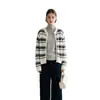 Cárdigan de punto de manga larga a rayas, nuevo estilo otoño/invierno para mujer, corte holgado, adelgazante, suéter de cuello redondo, prenda exterior