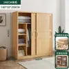 Armario para Uso Doméstico en el Dormitorio, Armario de Madera Maciza con Puertas Correderas para Apartamentos Pequeños, Armario de Madera Moderno y Sencillo Fácil de Ensamblar para Niños