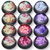 Lentejuelas para decoración de uñas, polvo brillante, corazón hueco de 5 mm, juego de pegamento con forma de gota de amor, material hecho a mano para decoración, pegamento para esmalte de uñas