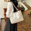 Bolso de Paja de Diseño Nicho para Mujer de Gran Capacidad Personalizado Hermoso Estilo Occidental Casual Lazo Hombro Tote