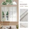 Cortina de Ventana Francesa Velcro Cortina Corta Sin Taladro Mosquitero de Cocina Media Cortina Dormitorio Cortina Bloqueadora de Puerta Cortina Divisoria Encaje Cortina de Gasa