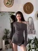 2025 Nuevo Traje de Baño de Poliéster Cuello Halter Conservador Estudiante Vacaciones Adelgazante Cubre Vientre Traje de Baño de Vacaciones Mujer Liquidación Mayoreo