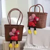 Bolso de Mano de Verano Estilo Cesta para Mujer, Nuevo Bolso Tote Tejido 2026, Bolso para Llevar Cosas Varias al Trabajo