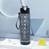 Vaso Deportivo Transparente para Agua con Popote, Asa Resistente al Calor, Vaso de Plástico con Tapa de Apertura Rápida, Vaso Espacial, Botella de Agua al por Mayor