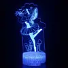 Luz Noturna LED Série Anjo, Lâmpada Visual Tátil de Sete Cores, Luminária de Mesa 3D, Luz Noturna de Projeção, Geométrico Tridimensional Protetor de Olhos