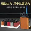 Encendedor Shenbiao Auténtico Metal Textura Piel, A Prueba de Viento, Diseño Creativo y Único de Palanca, Llama Azul, Inyección Directa, Recargable, Precio de Mayoreo