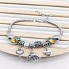 Pulsera Panjia Dora DIY con Cuentas Explosiones Transfronterizas Elefante Amor Llave Colgante Ajustable Cadena de Cobre