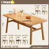 Mesa Apartamento Pequeno Moderna Simples Casa Mesa de Jantar e Cadeiras Sala de Estar Quarto Escritório Escrita Mesa Longa e Cadeiras Espessada e Forte