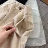 Pantalones Rectos de Pierna Ancha de Pana 3D Yunbai Mansu/26 Otoño, Color Sólido, Cintura Semi-Elástica, Pantalones Largos de Tiro Alto